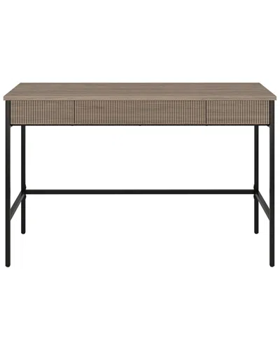 Abraham + Ivy Nolan 48in Rectangular Writing Desk In Brown