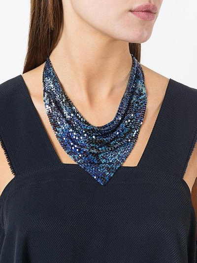 Shop Rabanne Sequined Scarf Necklace