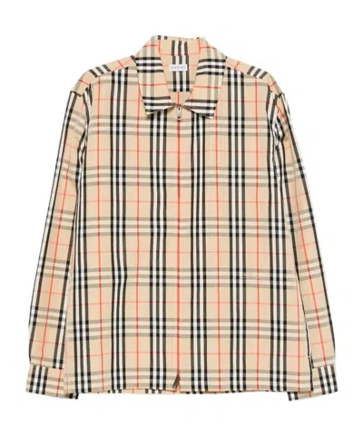 Burberry Check-pattern Zip-fastening Overshirt In Multi