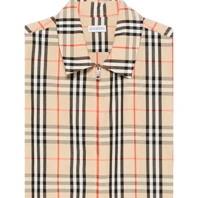 Burberry Check-pattern Zip-fastening Overshirt In Multi
