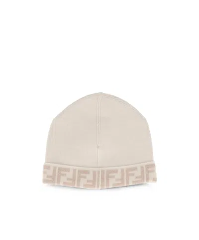 Fendi Junior Ff Reversible Beanie Hat In Pattern