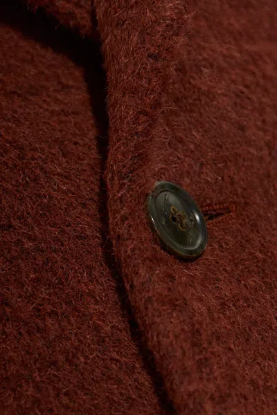 Etro Check-texture Coat In Burgundy