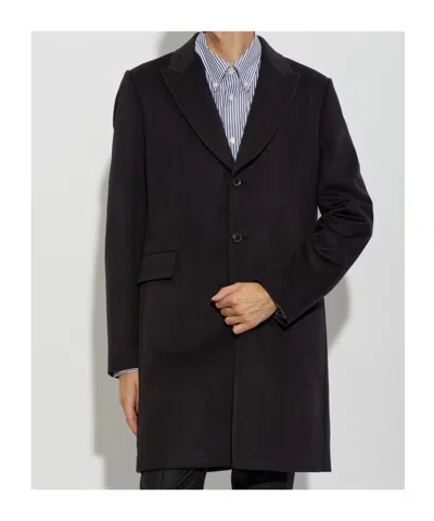 Paul Smith Collared Long-sleeved Coat In Transparent