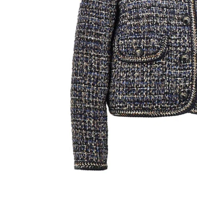 Etro Tweed-effect Button-up Jacket In Black
