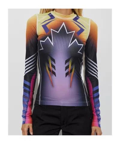 Dsquared2 Crew Neck Long-sleeved T-shirt In Multi