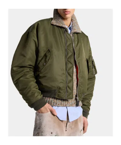Dsquared2 Utility2 80's Bomber Jacket In Green