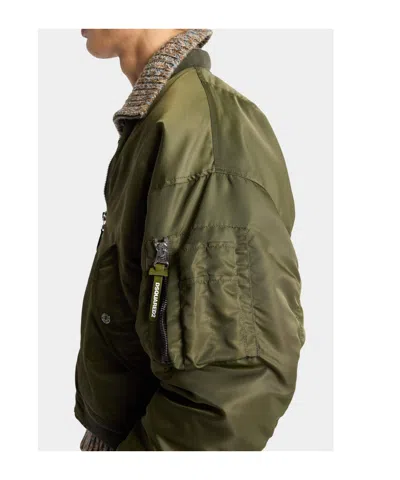 Dsquared2 Utility2 80's Bomber Jacket In Green