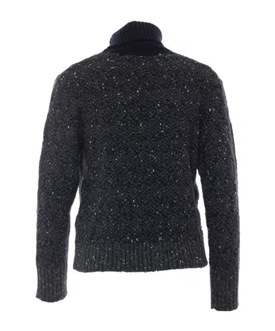 Alpha Studio Long-sleeved Sweater In Black
