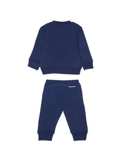 Dsquared2 Logo-print Tracksuit In Blue