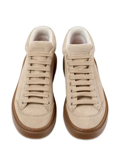 Camper Runner Twentyfive Suede Sneakers In Neutral
