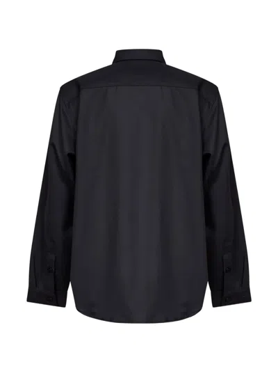 Rose Burrito Button-up Overshirt In Black