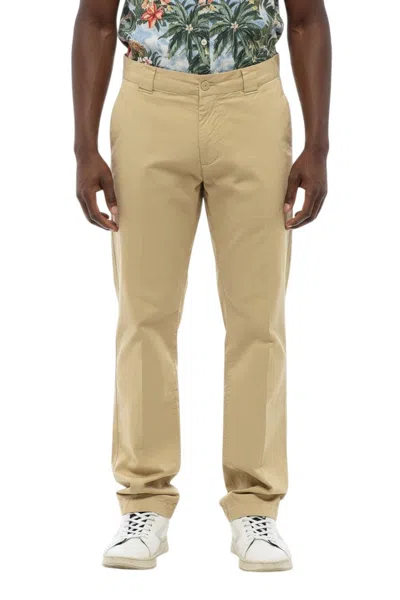 Woolrich Beige Regular Solid Trousers In Brown