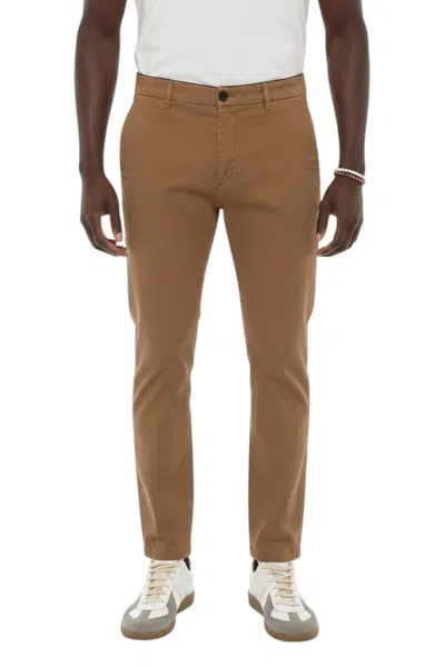 Department Five Brown Slim Solid Trousers In Brown