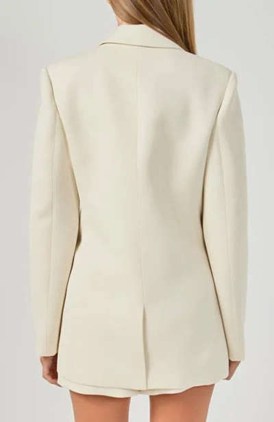 Endless Rose Tailored Single Button Blazer In Neutral