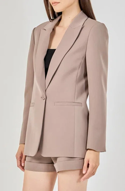 Endless Rose Tailored Single Button Blazer In Pink