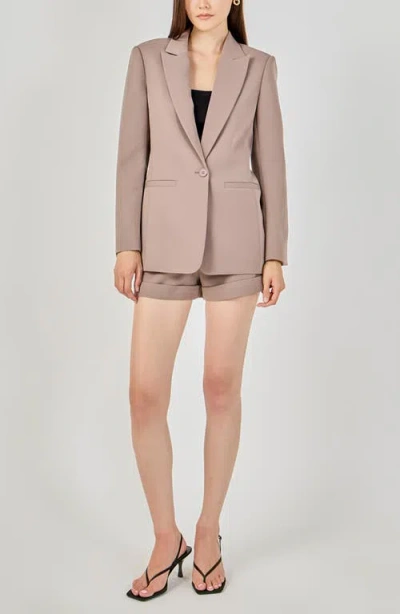 Endless Rose Tailored Single Button Blazer In Pink