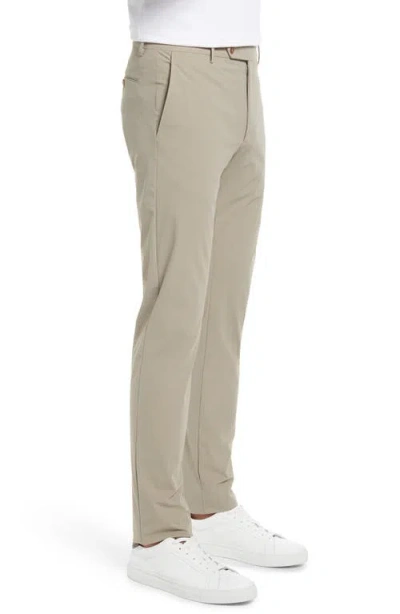 Zanella Noah Stretch Active Slim Fit Technical Pants In Gray