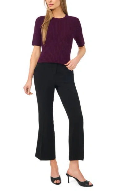 Halogenr Halogen(r) Pointelle Stitch Short Sleeve Sweater In Multi
