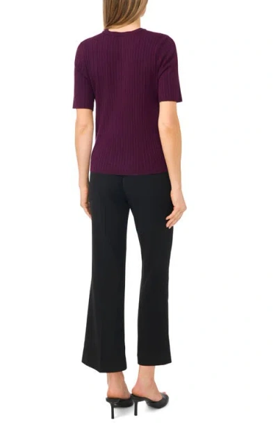 Halogenr Halogen(r) Pointelle Stitch Short Sleeve Sweater In Multi