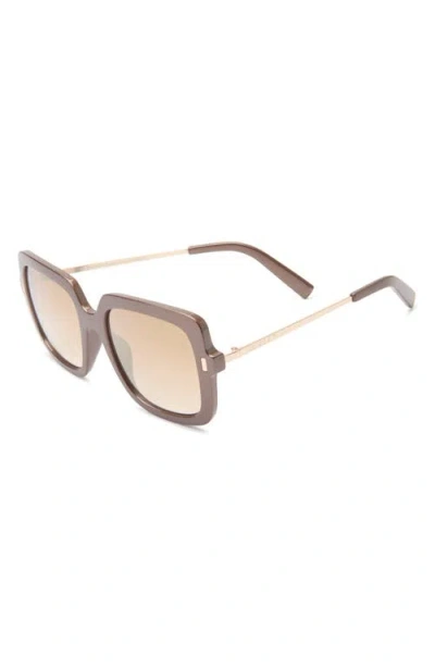Diff 54mm Square Sunglasses In Pearled Umber Brown Gradient