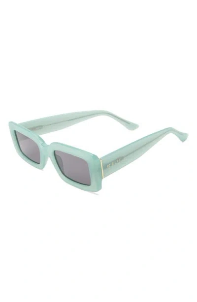 Diff 53mm Rectangle Sunglasses In Milky Jelly Mint Grey
