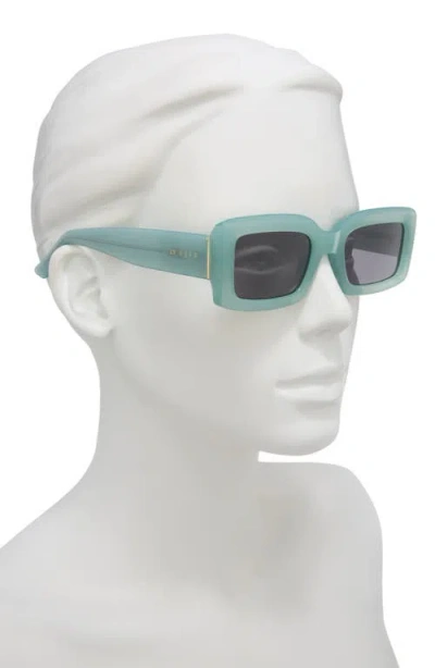 Diff 53mm Rectangle Sunglasses In Milky Jelly Mint Grey