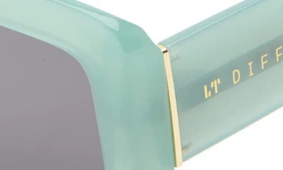 Diff 53mm Rectangle Sunglasses In Milky Jelly Mint Grey