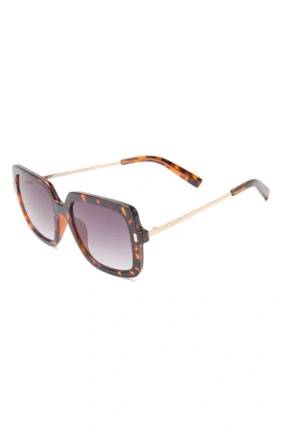 Diff 54mm Square Sunglasses In Dark Tortoise Grey Gradient