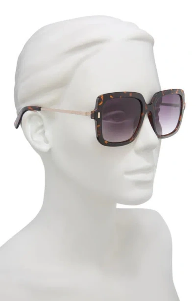 Diff 54mm Square Sunglasses In Dark Tortoise Grey Gradient