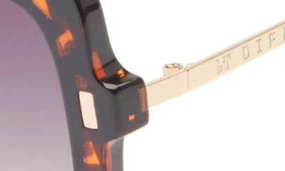Diff 54mm Square Sunglasses In Dark Tortoise Grey Gradient