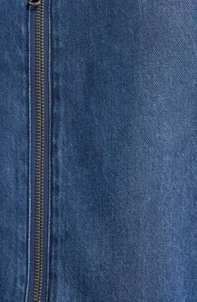 Cloth & Stone Zip Front Shacket In Blue