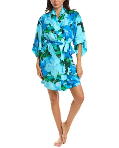 Natori Isla Wrap Robe In Blue
