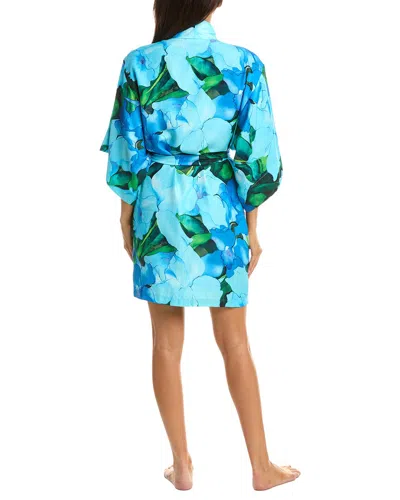 Natori Isla Wrap Robe In Blue