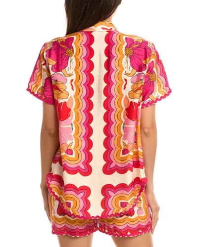Hue 2pc Flounce T-shirt Pajama Set In Pink