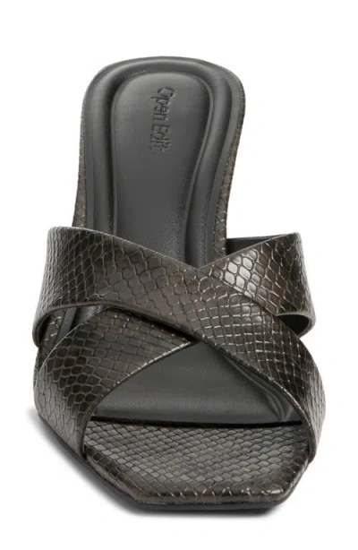 Open Edit Grady Slide Sandal In Black