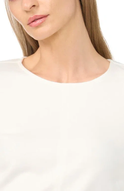 Halogenr Halogen(r) Long Sleeve Ponte Top In White