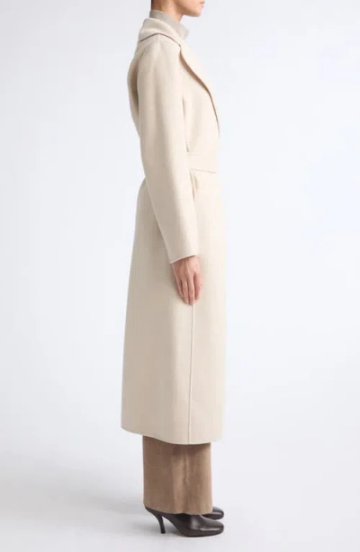 Max Mara Poldo Wool Blend Belted Wrap Coat In Gold