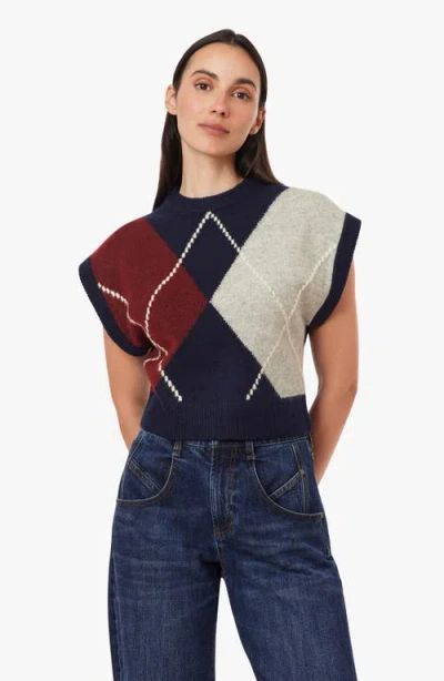 Habitual Argyle Sweater Vest In Multi