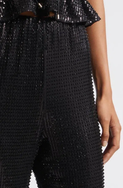 Toccin Gemma Sequin Pull On Pants In Black