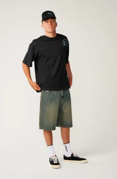Rip Curl Archive Thrashed Cotton Graphic T-shirt In Black