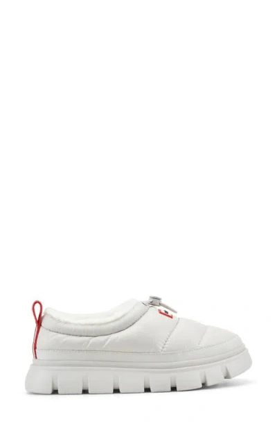 Hunter Madi Platform Puffer Slipper In White