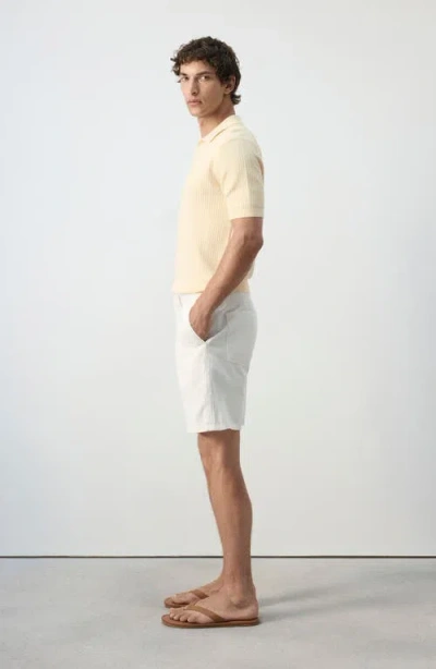 Mango Regular Fit Bermuda Shorts In White