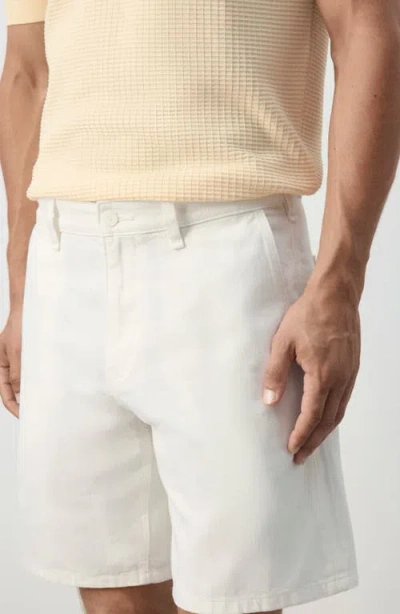 Mango Regular Fit Bermuda Shorts In White