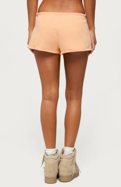 Edikted Cataleya Drawstring Microshorts In Orange