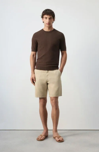 Mango Regular Fit Bermuda Shorts In White