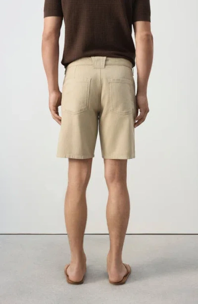 Mango Regular Fit Bermuda Shorts In White