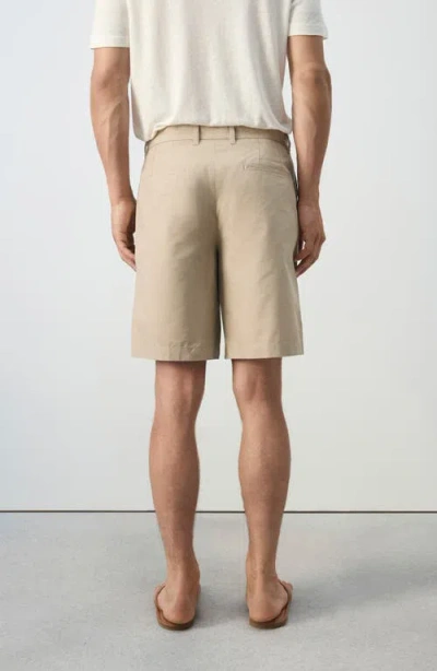 Mango Pleat Front Bermuda Shorts In Neutral