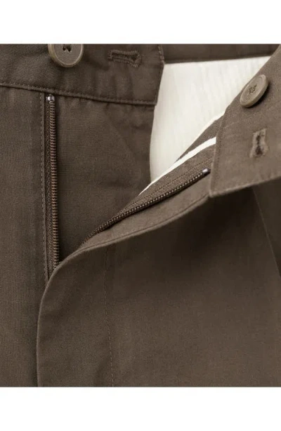 Mango Pleat Front Bermuda Shorts In Brown