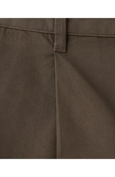 Mango Pleat Front Bermuda Shorts In Brown