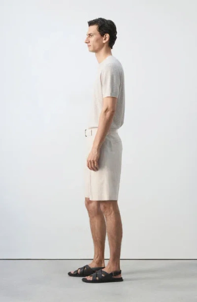 Mango Regular Fit Bermuda Shorts In White